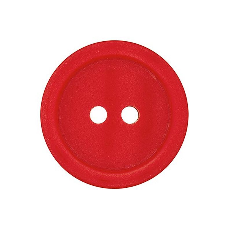 Basic 2-Hole Plastic Button - red,  image number 1