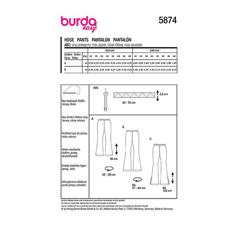Trousers | Burda 5874 | 34-48,  image number 12