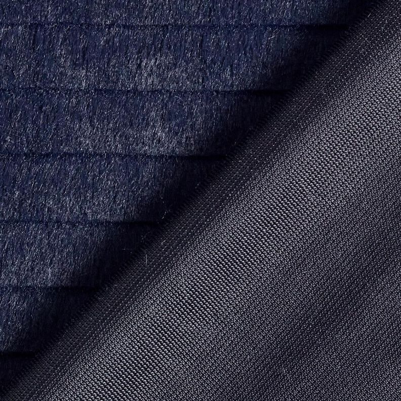 Faux fur wide horizontal stripes – midnight blue, image number 4