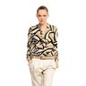 viscose fabric abstract lines – black/rose gold,  thumbnail number 5