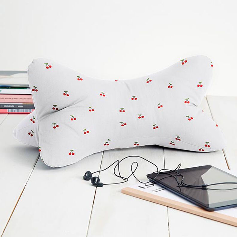 Cotton Poplin cherries – white,  image number 6