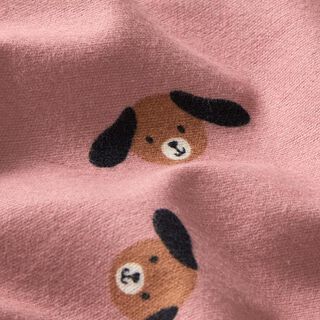 Cotton Flannel Dog Heads | by Poppy – dusky pink, 