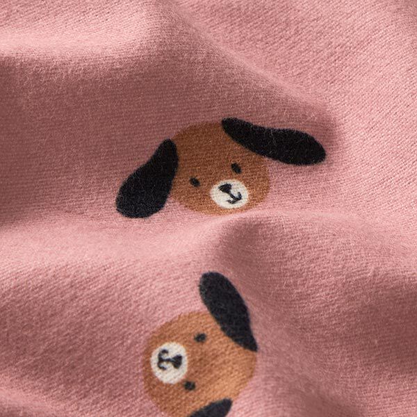 Cotton Flannel Dog Heads | by Poppy – dusky pink,  image number 2