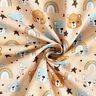 Cotton Poplin Bear heads and rainbows Digital Print – beige,  thumbnail number 3