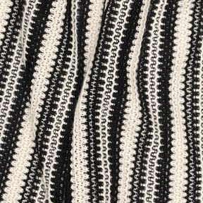 Knit Fabric Stripes| Poppy Fabrics – black/offwhite, 