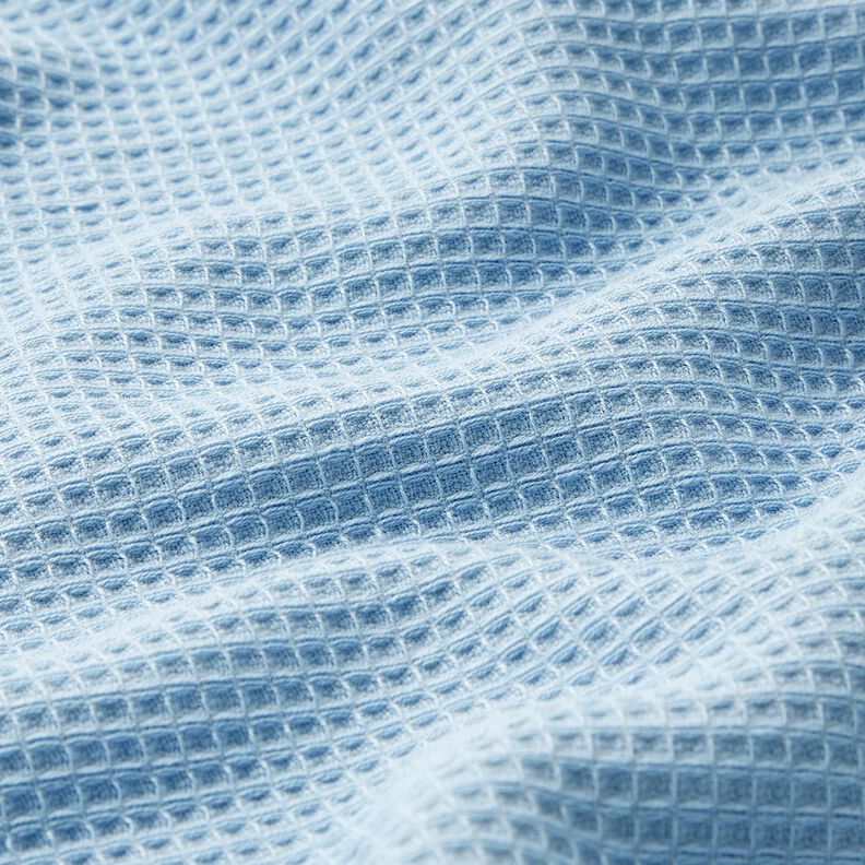 Towelling Fabric/Waffle Piqué Plain – light blue, image number 3