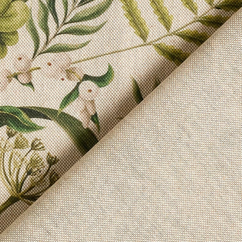 Decor Fabric Half Panama wild plants – natural,  image number 4