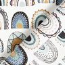 Cotton Poplin squiggly rainbows – white,  thumbnail number 4