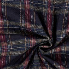 Stretch Tartan – navy/red, 