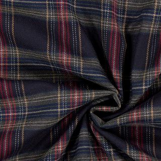 Stretch Tartan – navy/red, 