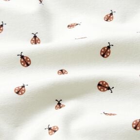 Cotton Jersey Ladybird &ndash; white/red, 