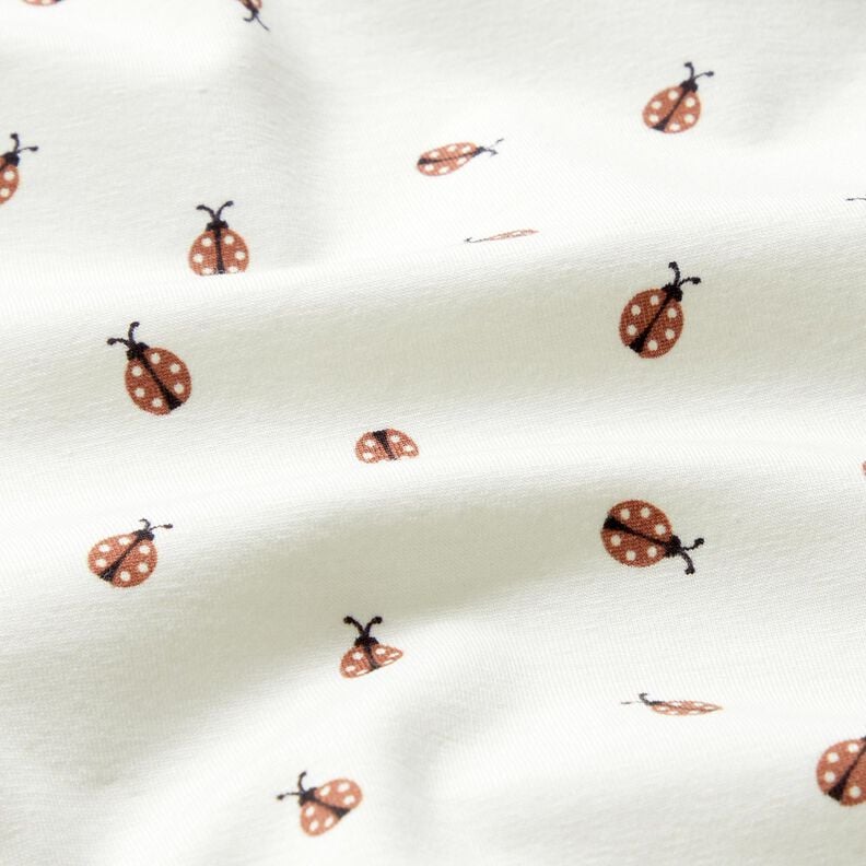 Cotton Jersey Ladybird &ndash; white/red,  image number 2
