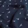 Double Gauze/Muslin seagulls – blue-black/white,  thumbnail number 2