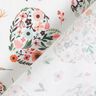 Cotton fabric Percale Flowers in hearts – white/pink,  thumbnail number 4