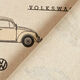 Decorative half Panama fabric VW Beetle – black/natural,  thumbnail number 4