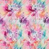 Structured Stretch Fabric Watercolor Flowers Digital Print – lavender/peach orange,  thumbnail number 1