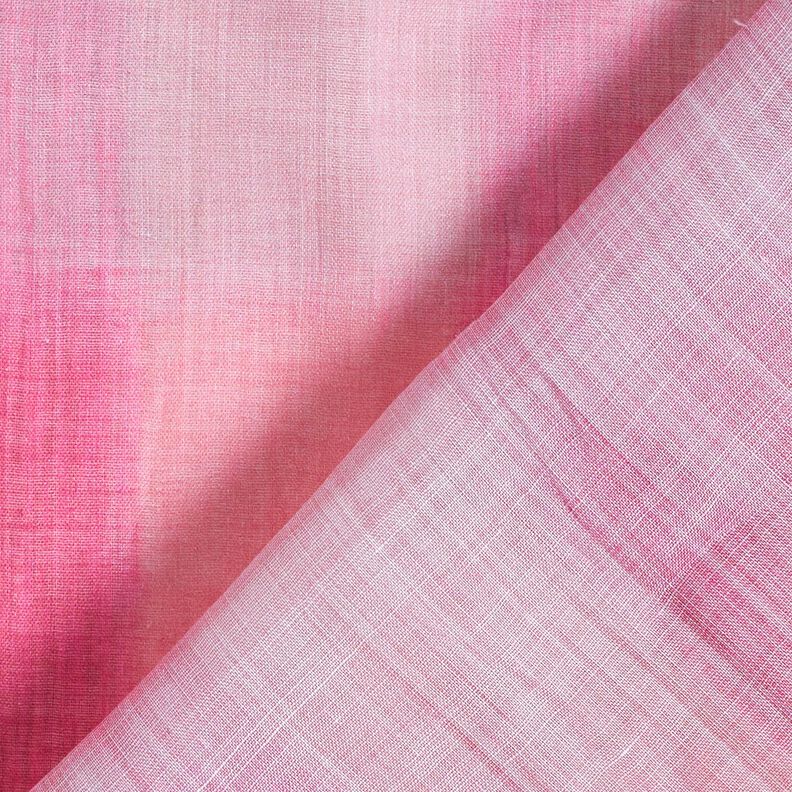 Tie-dye checked ramie chiffon – intense pink,  image number 5