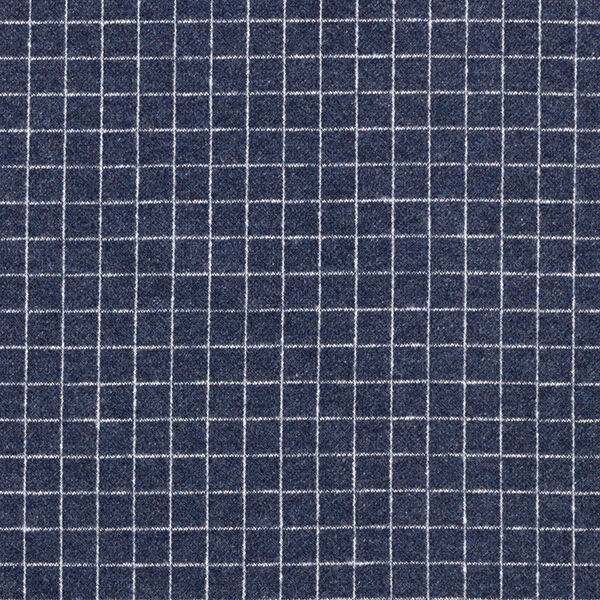 Jacquard knit brushed grid check – denim blue,  image number 1