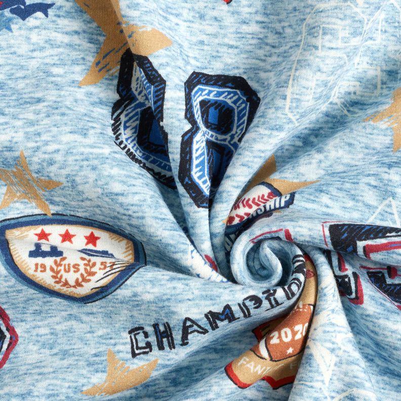 Alpine Fleece Collage jacket – light blue/grey,  image number 3