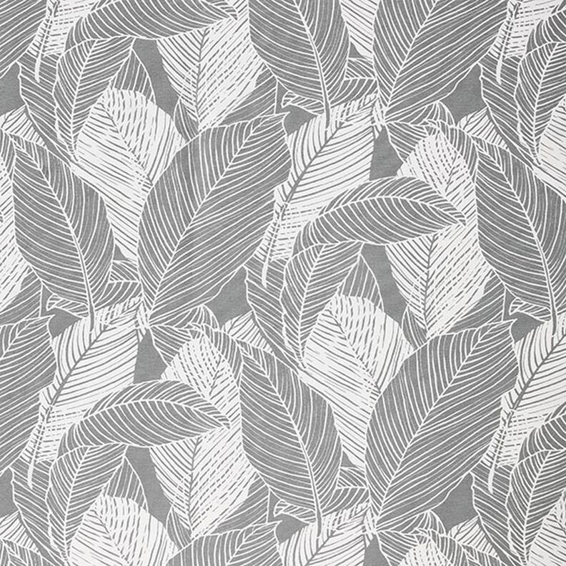 Decor Fabric Canvas large leaves – grey,  image number 1