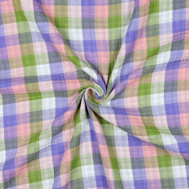 Double Gauze/Muslin checked Doubleface | Poppy Fabrics – pink/lavender, image number 3