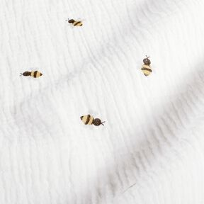 Double Gauze/Muslin Little Bees – offwhite/gold, 