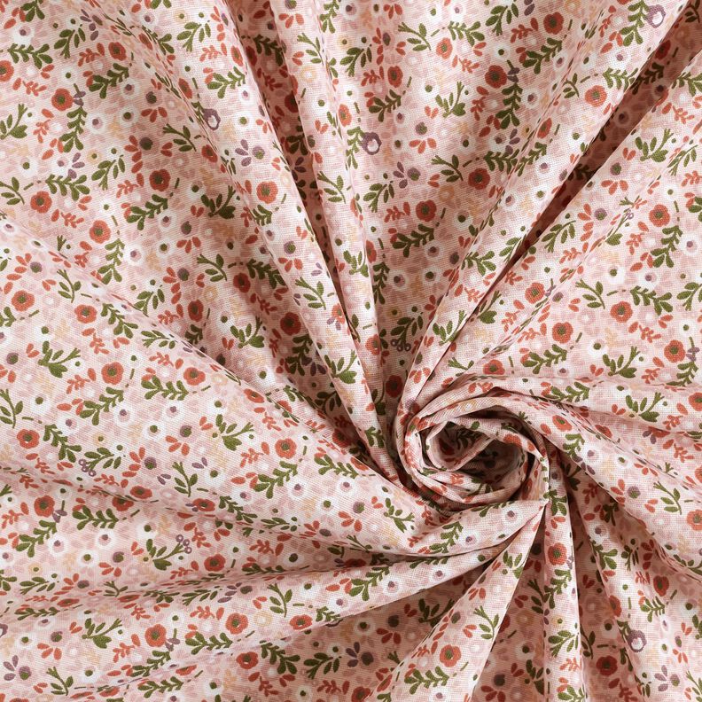 Cotton Poplin little flowers – rosé/copper,  image number 3