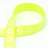 Reflective woven tape Dog leash Paws [20 mm] – neon yellow,  thumbnail number 1