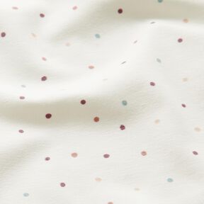 Cotton Jersey colourful dots – offwhite, 