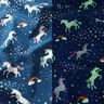Decor Fabric Glow in the dark dancing unicorns – ocean blue/pink,  thumbnail number 3