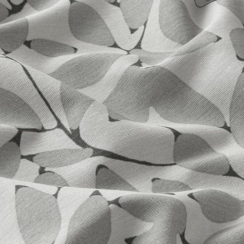 Decor Fabric Canvas Blurred Leaves – misty grey/grey, image number 2