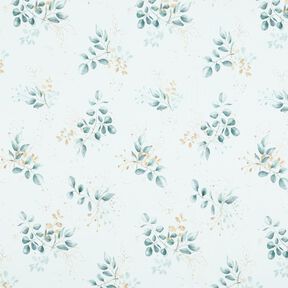 Cotton Jersey Eucalyptus | Glitzerpüppi – white/dove blue, 