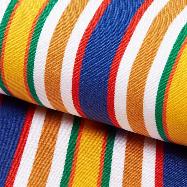 Outdoor Deckchair fabric Longitudinal stripes, 44 cm – blue/brown,  image number 1