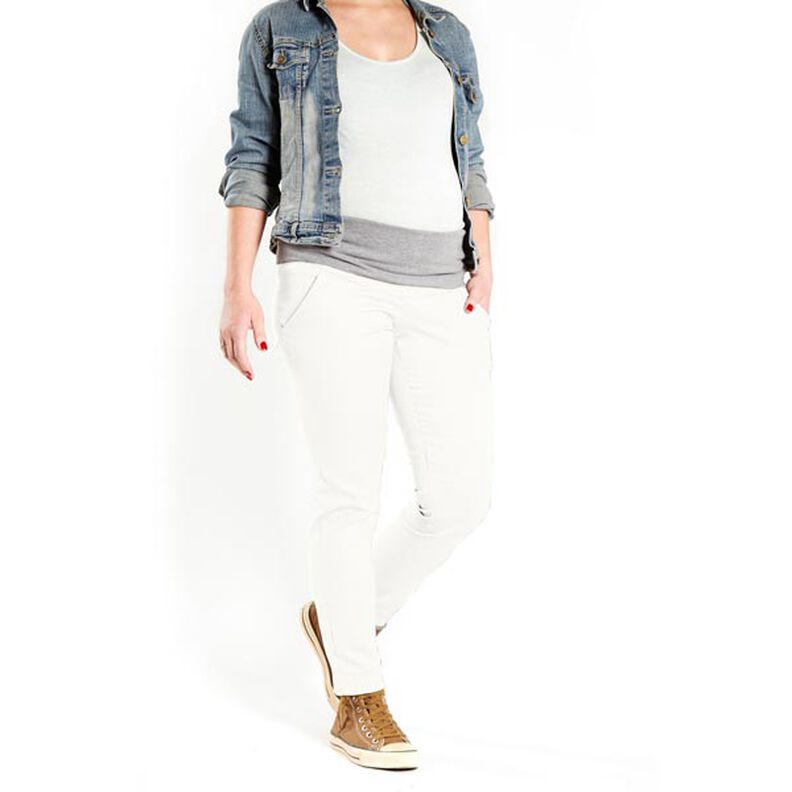 Stretch Cotton Satin – offwhite,  image number 6