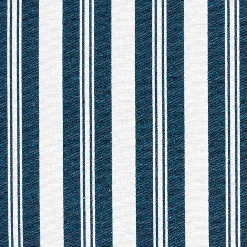 Decor Fabric Jacquard stripes – ocean blue/white,  image number 1