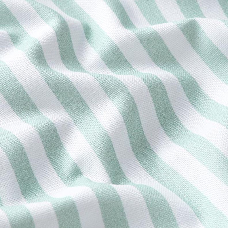 Decor Fabric Half Panama Vertical stripes – mint/white,  image number 2