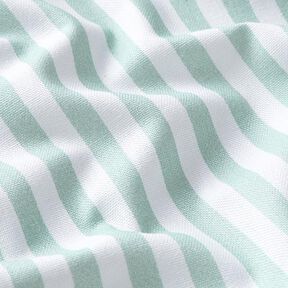Decor Fabric Half Panama Vertical stripes – mint/white | Remnant 60cm, 
