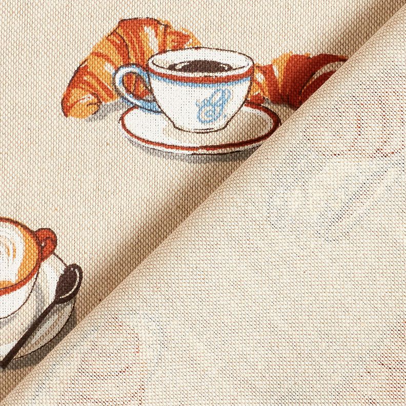 Decor Fabric Half Panama fresh croissants – light brown/natural,  image number 4