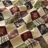 Decor Fabric Tapestry Fabric autumnal patchwork – light beige/carmine,  thumbnail number 2