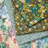 Cotton Cretonne numerous flowers – petrol/white,  thumbnail number 5