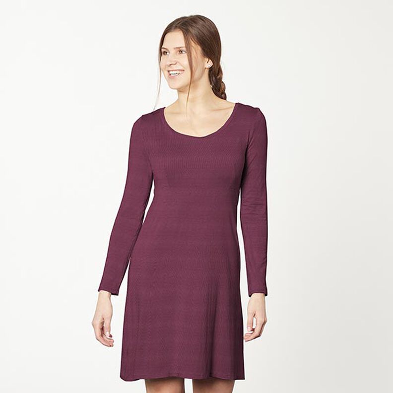 GOTS Cotton Jersey | Tula – aubergine,  image number 5