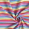 Cotton Jersey Rainbow Stripes – white/colour mix,  thumbnail number 3