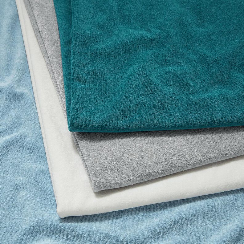 Towelling Fabric Stretch Plain – petrol,  image number 5