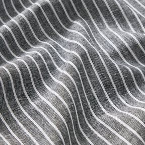 Linen Cotton Blend broad stripes – black/white, 