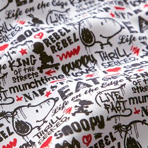 Cotton poplin licensed fabric Snoopy graffiti | Peanuts ™ – white, 