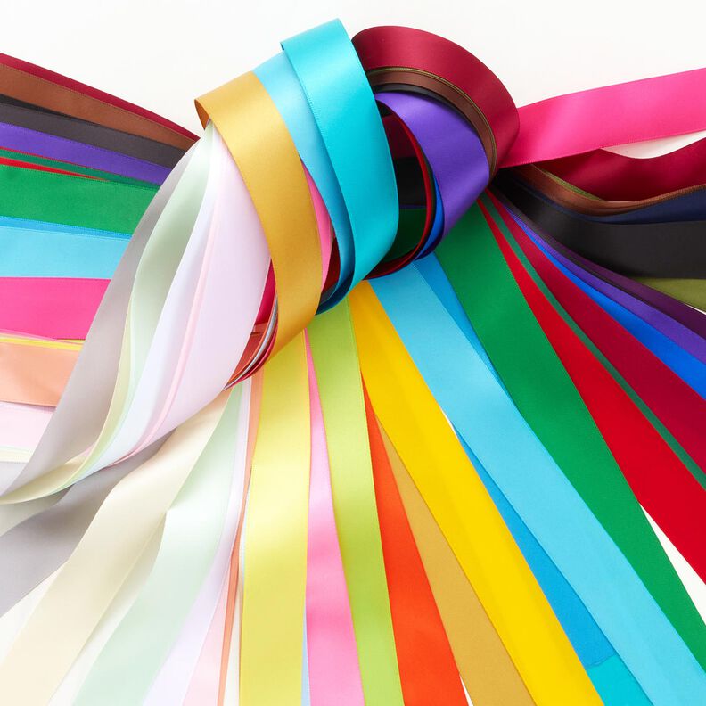 Satin Ribbon [25 mm] – dark grey,  image number 4