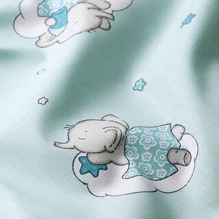 Cotton Cretonne  Elephant Slumber – grey/blue, 