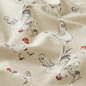 Decor Fabric Half Panama Chickens – natural,  thumbnail number 2