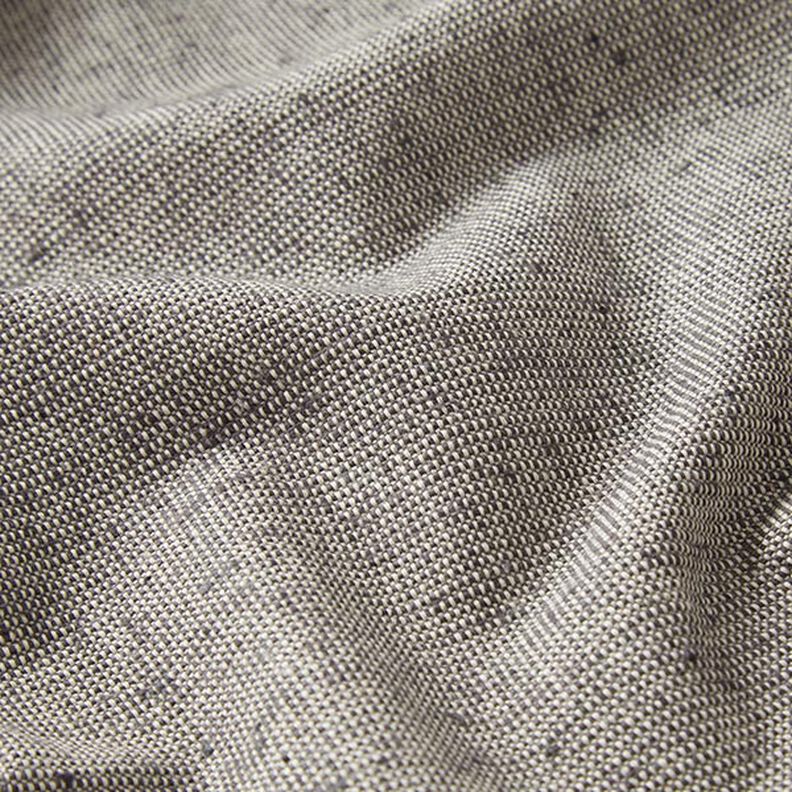 Decor Fabric Half Panama Ribbed Recycelt Cotton – slate grey/white,  image number 2