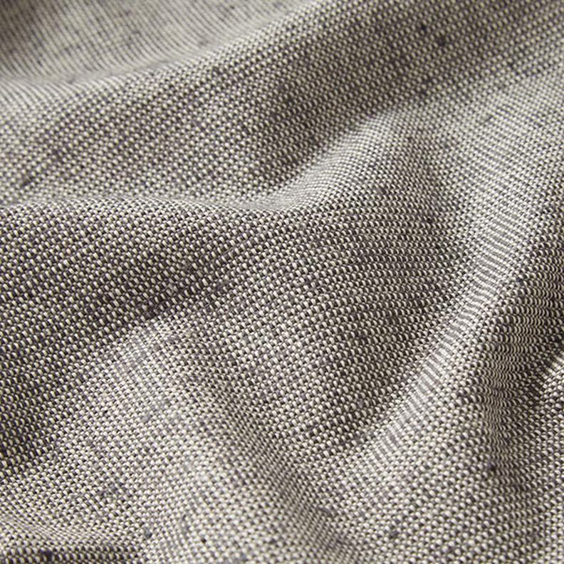 Decor Fabric Half Panama Ribbed Recycelt Cotton – slate grey/white, image number 2